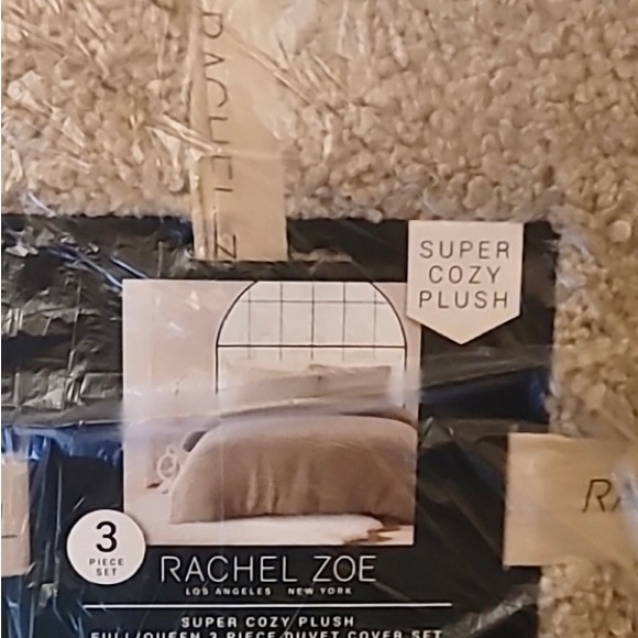 🌺NEW‼️RACHEL ZOE QUEEN SIZE 3 PIECE COMFORTER DUVET COVER SET   NWT - Picture 10 of 11